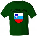 T-Shirt mit Print - Slovenia Slowenien - 76452 grün - Gr. XL