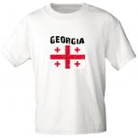 T-Shirt mit Print - Länderfahne GEORGIEN - 76468 Gr. S-XXL