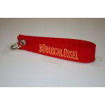 Filz-Schlüsselanhänger mit Stick Büroschlüssel Gr. ca. 17x3cm 14418 rot