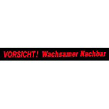 PVC Aufkleber für Briefkasten - VORSICHT WACHSAMER NACHBAR - 302045 - Gr. ca . 90 x 10 mm