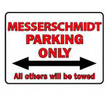 Kunststoffschild - Parkschild - Hinweisschild - Messerschmidt Parking Only - Gr. ca. 40 x 30 cm - 303068 -