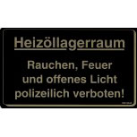 Kunststoffschild Hinweisschild - HEIZÖLLAGERRAUM - 308468 - Gr. 25 x 15 cm