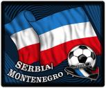 Mousepad Mauspad mit Motiv - Serbien & Montenegro Fahne Fußball Fußballschuhe - 83146 - Gr. ca. 24  x 20 cm