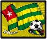 Mousepad Mauspad mit Motiv - Togo Fahne Fußball Fußballschuhe - 83186 - Gr. ca. 24  x 20 cm