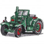 Aufnäher - Traktor grün - 04837 - Gr. ca. 8,5 x 6,5cm