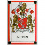 Küchenmagnet - Wappen Bremen - Gr. ca. 8 x 5,5 cm - 38251 - Küchenmagnet