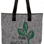Filztasche mit Einstickung - ITS FAB TO BE GREEN - 26084 - Shopper Bag Umhängetasche