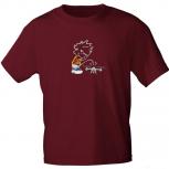 T-Shirt mit Print - Pinkelmännchen gegen Drohnen - 85173 Bordeaux Gr. S-2XL