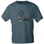T-Shirt mit Print - Pinkelmännchen gegen Panzer - 85177 Indigoblue Gr. S-2XL
