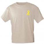 T-Shirt mit Print - Schleife Band Solidarität - 85190 Beige Gr. S-2XL