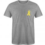 T-Shirt mit Print - Schleife Band Solidarität - 85191 Grau Gr. S-2XL