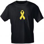 T-Shirt mit Print - Schleife Band Solidarität - 85193 Schwarz Gr. S-2XL