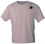 T-Shirt mit Print Textildruck - SPINNE SPIDER - 85233 Mauve Gr. S-2XL