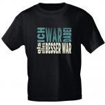 T-Shirt mit Print - ICH WAR DABEI ALS ALLES BESSER WAR - 85245 Schwarz Gr. S-2XL