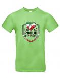 T-Shirt mit Print - IRAN I am so proud of my people - 85255 Grün Gr. S-2XL