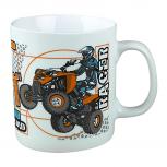 Kaffeebecher mit Print Quad Racing 88676 weiss