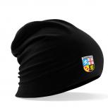 Longbeanie Slouch-Beanie Sommerbeanie mit Textildruck Wappen - SAARLAND - SB55021 schwarz