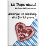 Kühlschrankmagnet - Oh Bayernland - Gr. ca. 8 x 5,5 cm - 38764 - Küchenmagnet