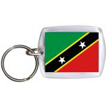 Schlüsselanhänger - ST KITTS UND NEVIS - Gr. ca. 4x5cm - 81156 - Anhänger Flaggen WM Länder Keyholder