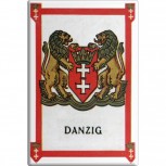 Magnetbutton mit Motiv - DANZIG WAPPEN Nostalgie - Gr. ca. 8cm x 5,5cm (38252) Küchenmagnet
