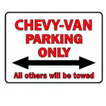 Parkschild - Chevy-Van Parking Only - 308829 - Gr. 40 x 30 cm