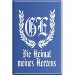Kühlschrankmagnet - GE-Die Heimat meines Herzens - Gr. ca. 8 x 5,5 cm - 38257 - Küchenmagnet