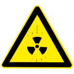 Warnschild - RADIOAKTIVE STOFFE - 308809 - Schenkellänge 22cm - Kunststoff