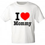 Kinder T-Shirt mit Aufdruck - I love Mommy - 06933 - weiß - Gr. 86-164