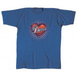 T-Shirt unisex mit Aufdruck - HERZ DAME - 09363 BLAU - Gr. L