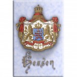 Magnet - Wappen Hessen - Gr. ca. 8 x 5,5 cm - 38727 - Küchenmagnet