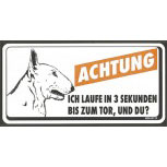 Humorvolles Warnschild - Achtung ich laufe in 3 Sekunden  …- 308199 - 20cm x 10cm - Wachhund