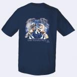 T-Shirt mit Print - Steigende Tinker - aus der ©Kollektion Bötzel - 09800 dunkelblau - Gr. S-XXL