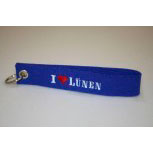 Filz-Schlüsselanhänger mit Stick I love Lünen Gr. ca. 17x3cm 14321 blau
