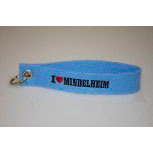 Filz-Schlüsselanhänger mit Stick I love Mindelheim Gr. ca. 17x3cm 14324 blau
