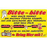 Spaß-Schild - Bitte bitte....bring Bier mit - 309208 - 25cm x 15cm