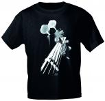 T-Shirt unisex mit Print - Ricky - von ROCK YOU MUSIC SHIRTS - 10747 schwarz - Gr. S-XXL