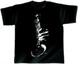 T-Shirt mit Print - Sax Hand - 10683 - ROCK YOU MUSIC SHIRTS - Gr. S-XXL