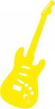 Aufkleber Applikation - Gitarre - E-Gitarre - AP0673 - gelb / 40cm