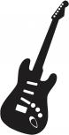 Aufkleber Applikation - Gitarre - E-Gitarre - AP0673 - versch. Größen
