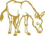 Aufkleber Applikation - Esel - AP0681 - gold / 40cm