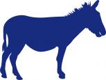 Aufkleber Applikation - Esel - AP0683 - blau / 30cm