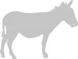 Aufkleber Applikation - Esel - AP0683 - verschiedene Farben zur Wahl