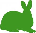 Aufkleber Applikation - Kaninchen - AP1231 - grün / 15cm