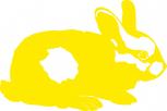 Aufkleber Applikation - Kaninchen - AP1233 - gelb / 30cm