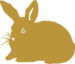 Aufkleber Applikation - Kaninchen - AP1234 - gold / 30cm