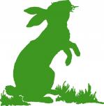 Aufkleber Applikation - Kaninchen - AP1235 - grün / 40cm