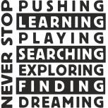 Auto-Aufkleber Wohnwagen Applikation - NEVER STOP - AP1623 Gr. ca. 60cm x 58cm