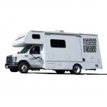 Auto-Aufkleber Wohnwagen Applikation - NEVER STOP - AP1623 Gr. ca. 60cm x 58cm