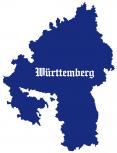 PVC- Applikations- Aufkleber "Württemberg"  25 cm groß in 8 Farben  AP3992 blau