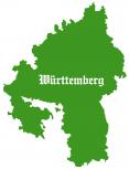 PVC- Applikations- Aufkleber "Württemberg"  25 cm groß in 8 Farben  AP3992 grün